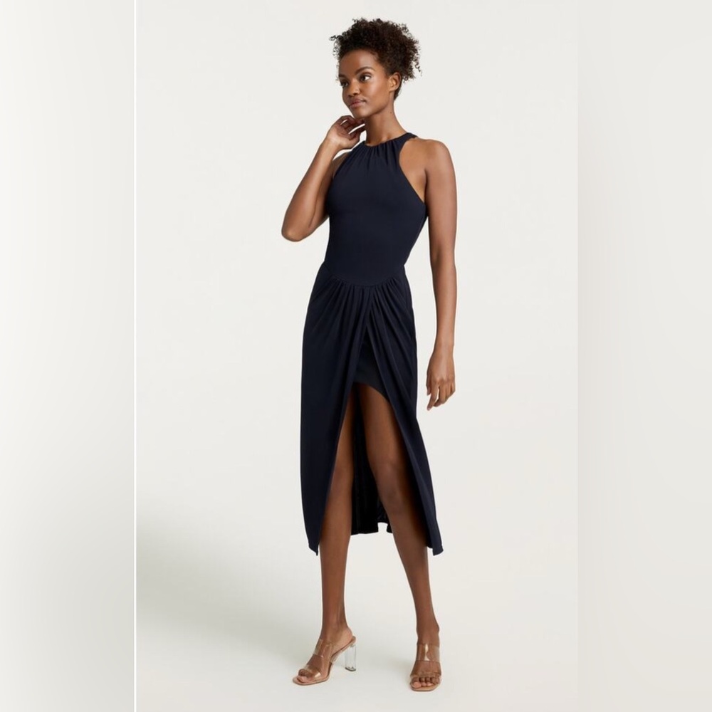 Cinq a Sept Lezlie Jersey Racerback Dress in Navy. NWT. Size 6